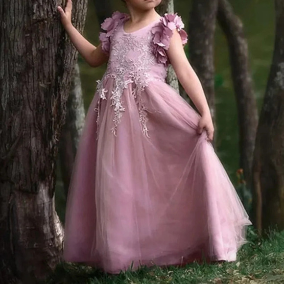 Trish Scully Bianca Gown in Rose, Size 4, Lace, Tulle , Formal, Floor Length - Picture 11 of 11